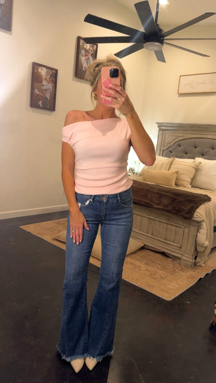 DARK FLARE DETAILING DENIM