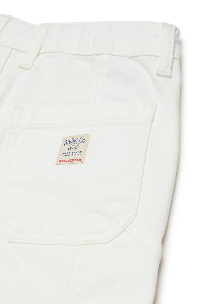 Denim shorts with utility pockets