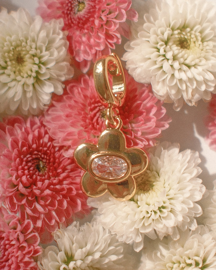 Diamond Flower Charm