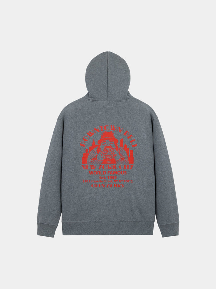 DOWNTOWN DELI HOODIE TOP Alpha Industries MEDIUM CHARCOAL HEATHER XS