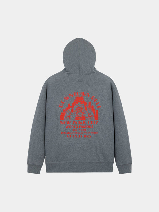 DOWNTOWN DELI HOODIE TOP Alpha Industries MEDIUM CHARCOAL HEATHER XS
