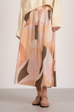 Elastic Midi Skirt - Greige Goods