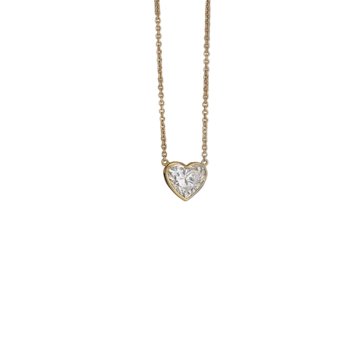 Elegant 18K Gold-Plated Teardrop Necklace with Crystal Accents
