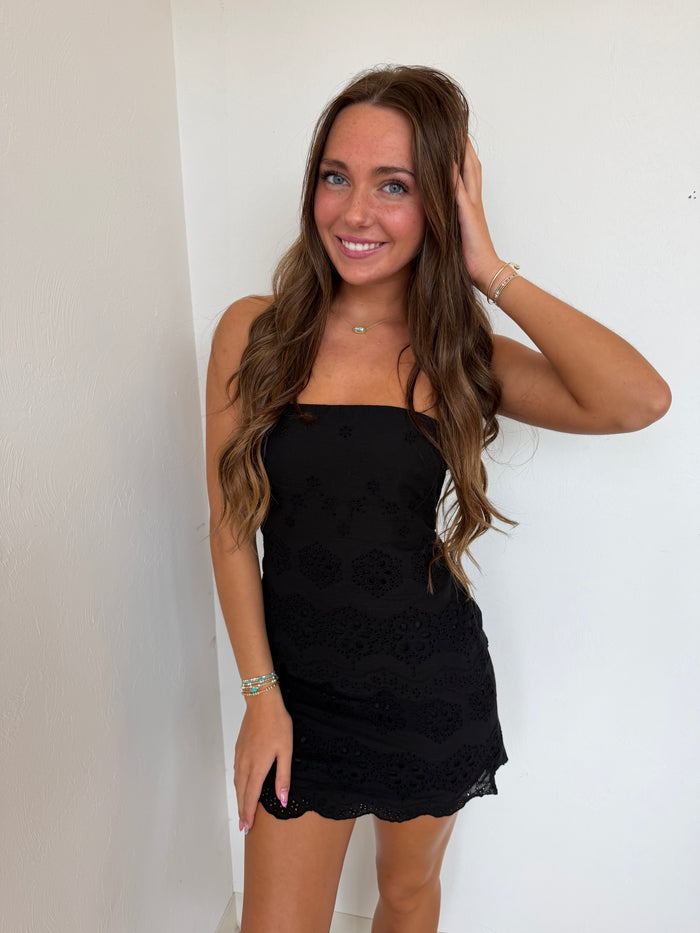 Embroidered Tube Top and Mini Skirt - Greige Goods