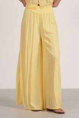 Embroidered Wide Leg Pants