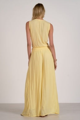 Embroidered Wide Leg Pants