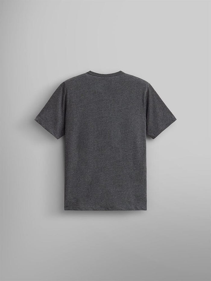 Alpha Industries Essential Relaxed Tee, dark gray, short sleeves, plain design.