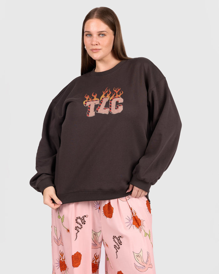 Essentials Jumper in Wildfire - Breastfeeding Accessible Sweatshirt - The Lullaby Club