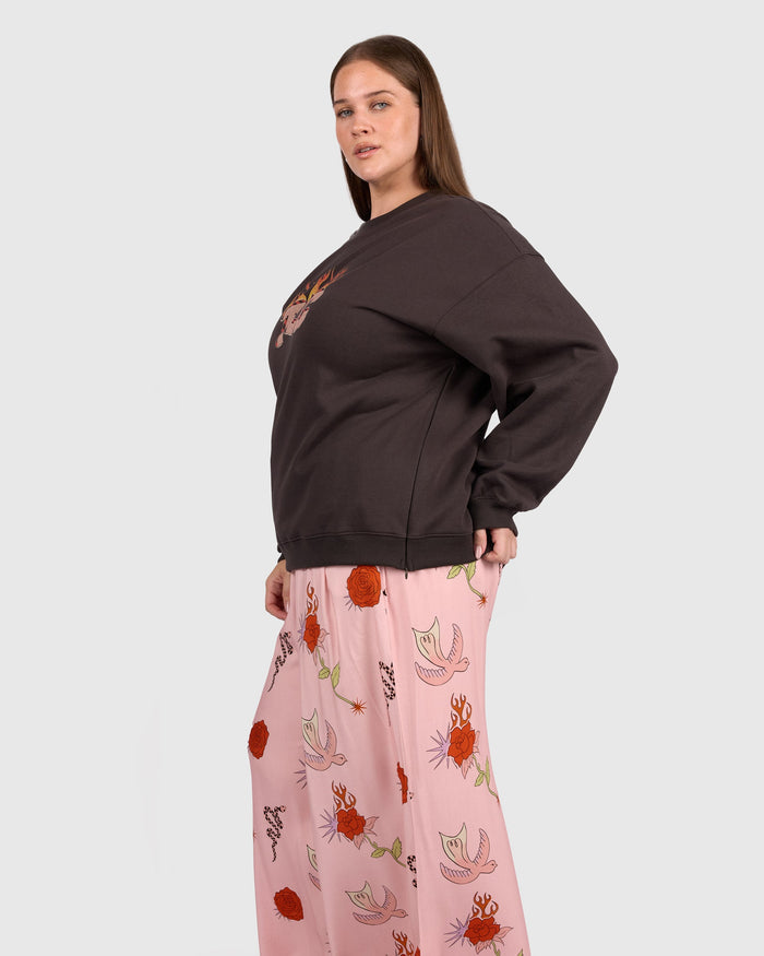 Essentials Jumper in Wildfire - Pregnancy and Postpartum Friendly - The Lullaby Club