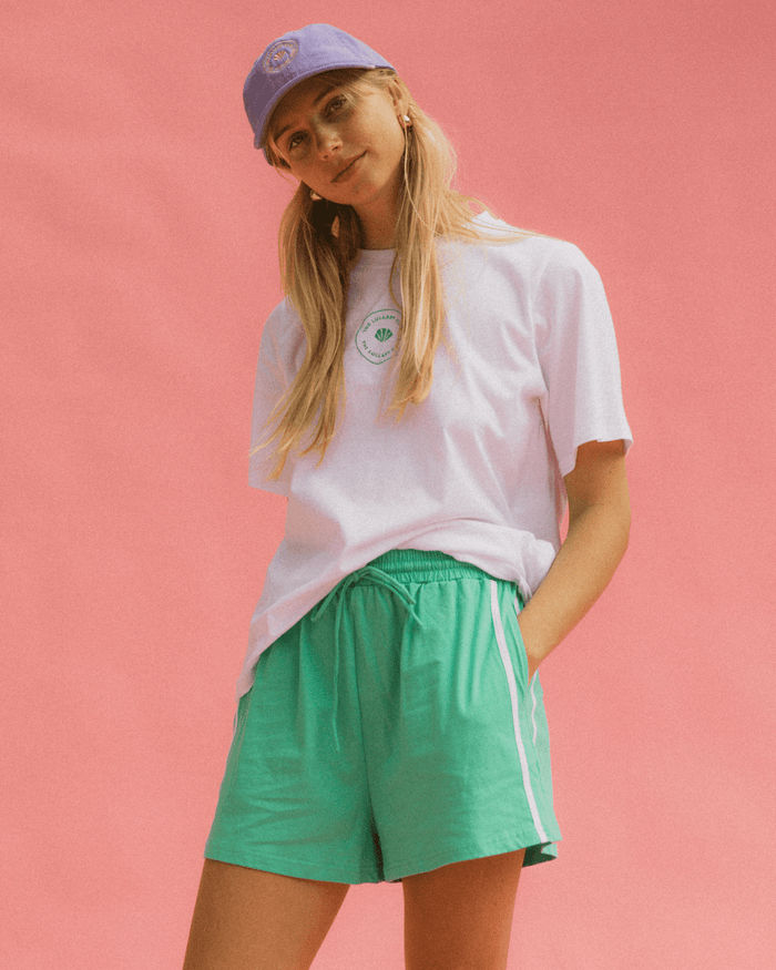 Essentials Tee | White & Green