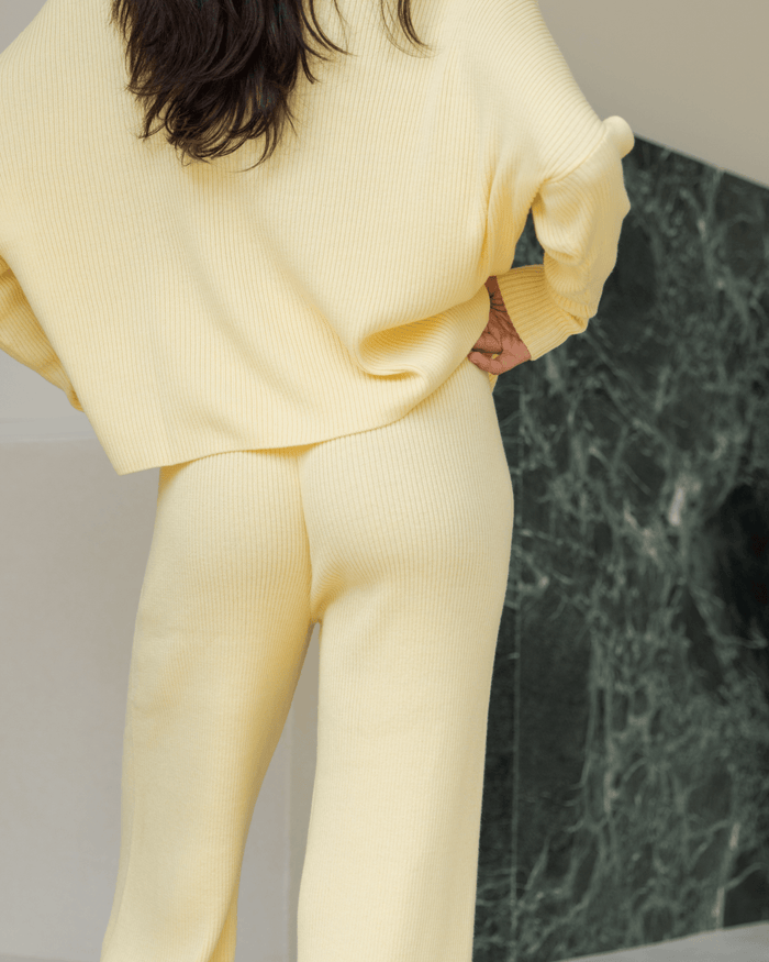 FINAL SALE | Alex Knit Pants | Lemon