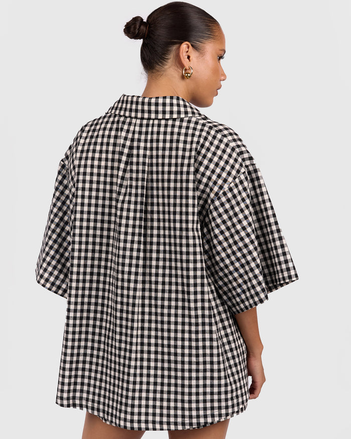 FINAL SALE | Billie Shirt | Black Gingham