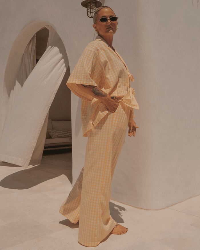 FINAL SALE | Billie Shirt | Lemon Gingham