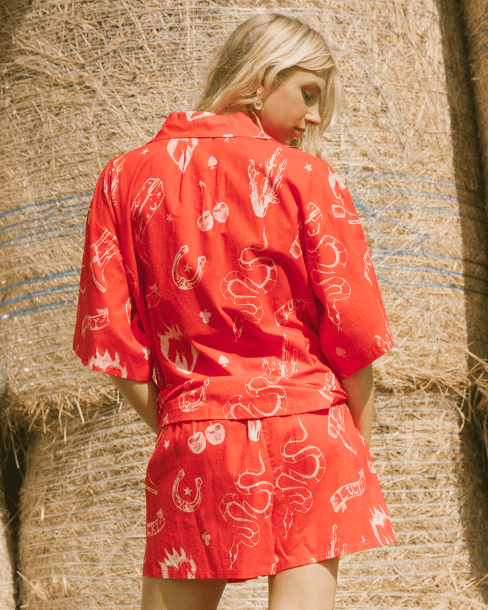 FINAL SALE | Billie Shirt | Red Wild hearts