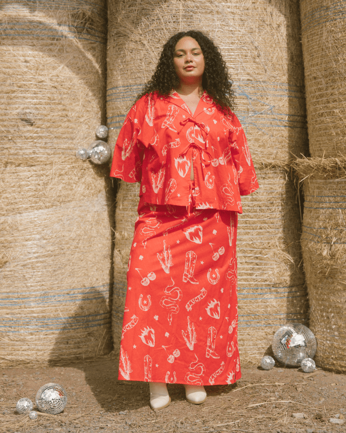 FINAL SALE | Billie Shirt | Red Wild hearts