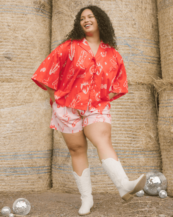 FINAL SALE | Billie Shirt | Red Wild hearts