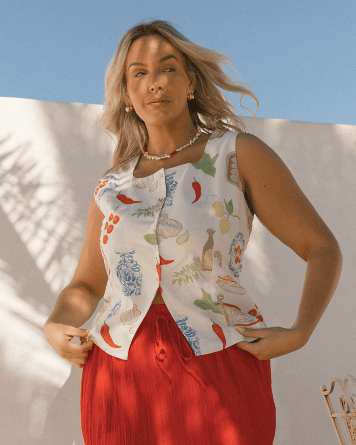 FINAL SALE | Ella Vest | Nonna's Kitchen
