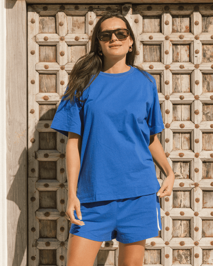 FINAL SALE | Essential Shorts | Cobalt Blue & White