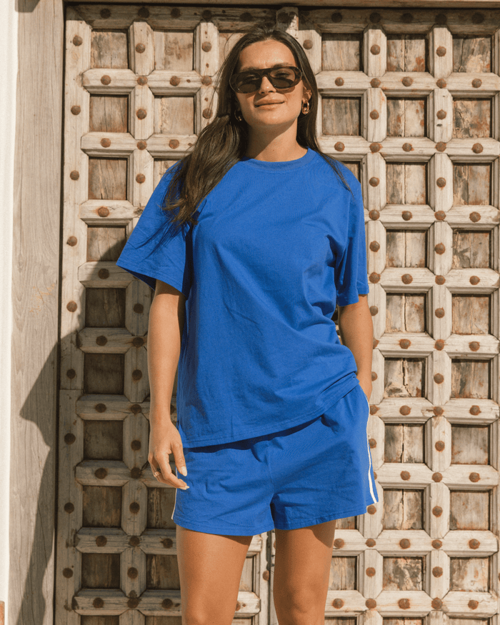 FINAL SALE | Essential Shorts | Cobalt Blue & White