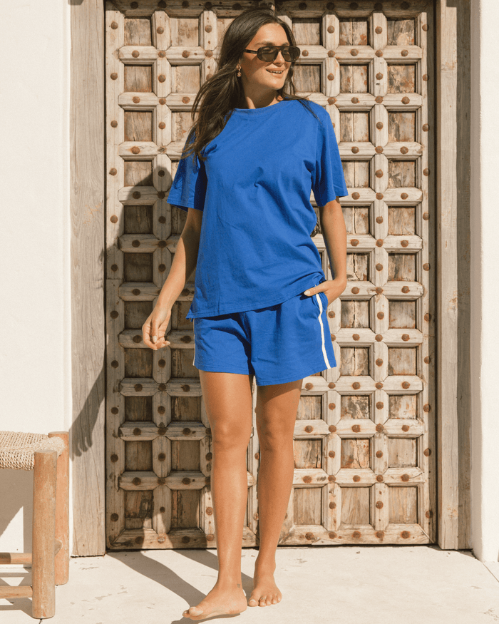 FINAL SALE | Essential Shorts | Cobalt Blue & White