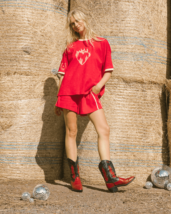 FINAL SALE | Essential Shorts | Red Wild hearts