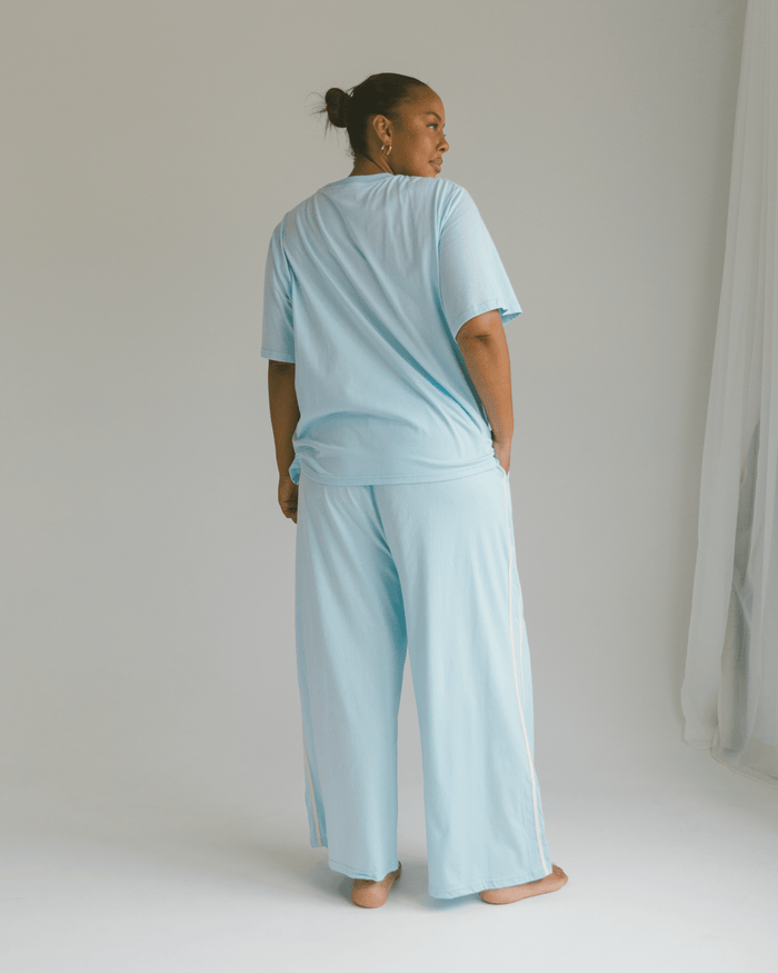 FINAL SALE | Essentials Pants | Blue & Cream