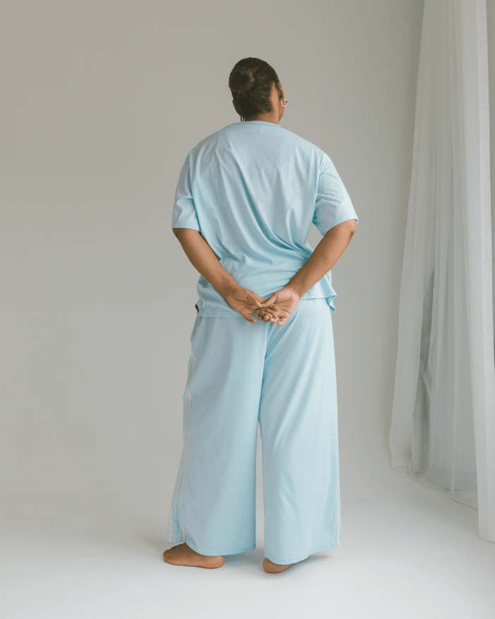 FINAL SALE | Essentials Pants | Blue & Cream