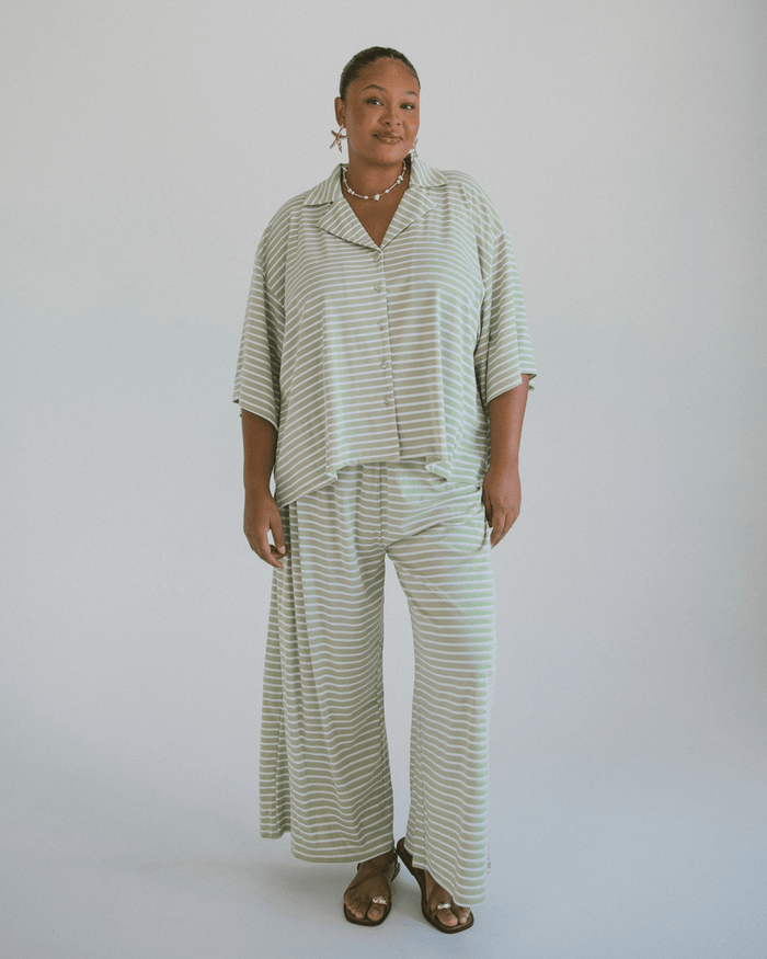 FINAL SALE | Essentials Pants | Green Stripe