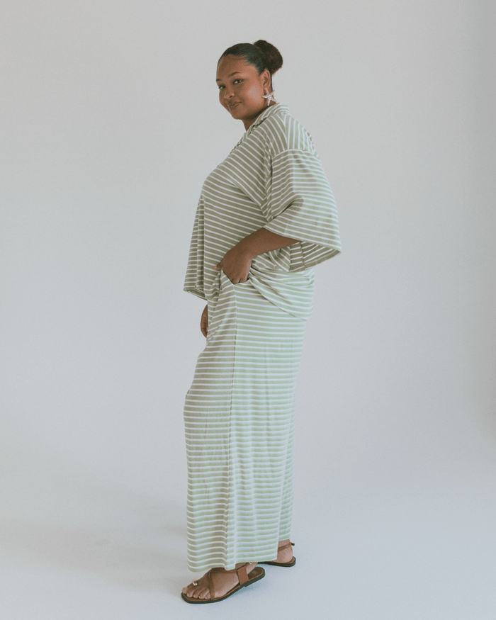 FINAL SALE | Essentials Pants | Green Stripe