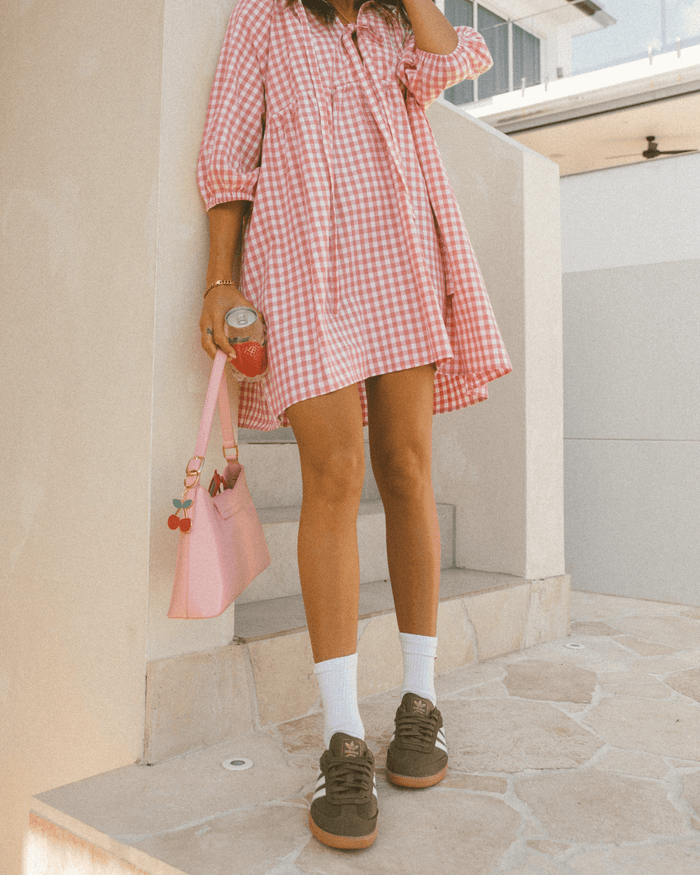 FINAL SALE | Florence Mini Dress | Pink Gingham