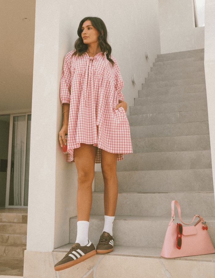 FINAL SALE | Florence Mini Dress | Pink Gingham
