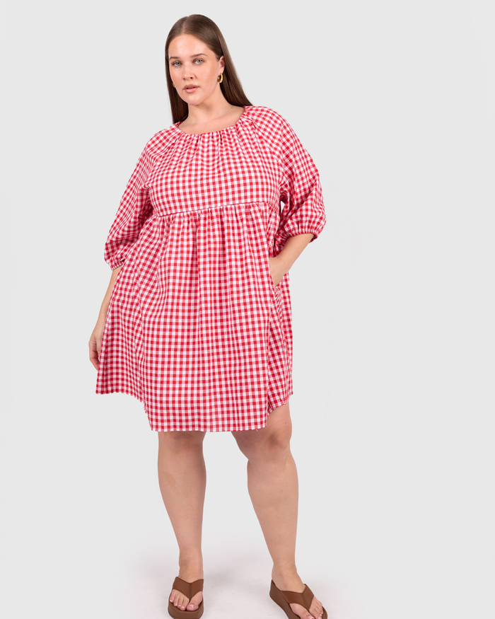FINAL SALE | Florence Mini Dress | Red Gingham