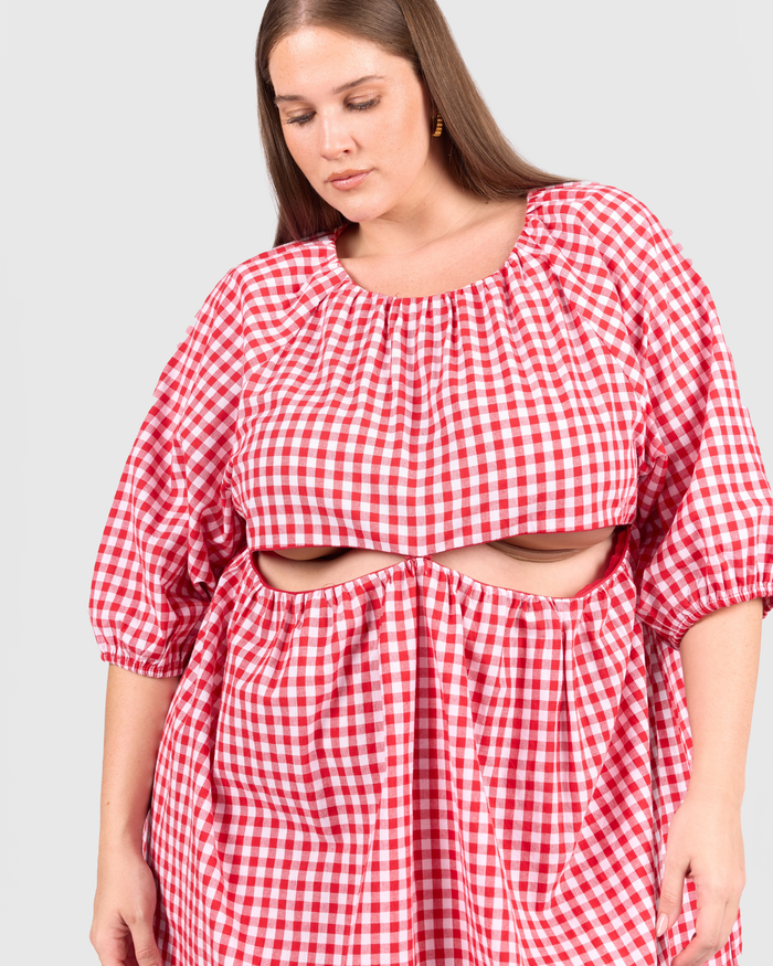 FINAL SALE | Florence Mini Dress | Red Gingham