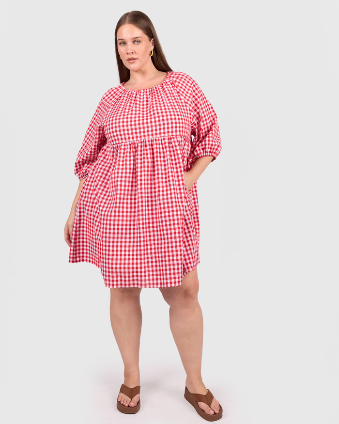 FINAL SALE | Florence Mini Dress | Red Gingham