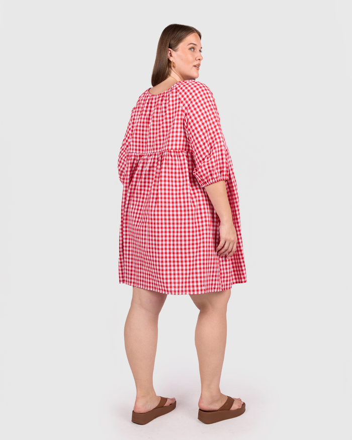 FINAL SALE | Florence Mini Dress | Red Gingham