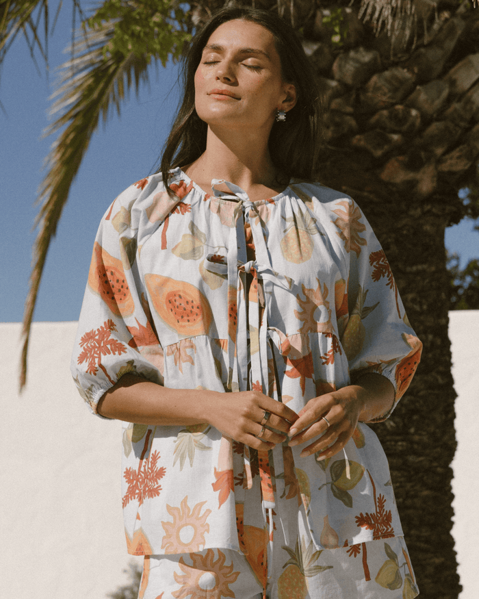 FINAL SALE | Florence top | Blue Calypso