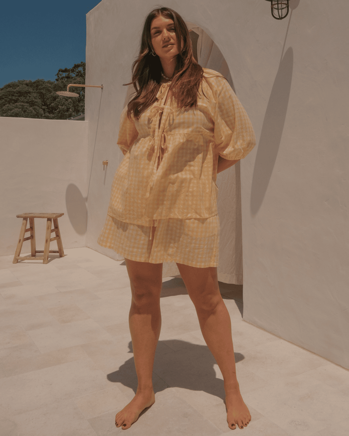 FINAL SALE | Florence top | Lemon Gingham
