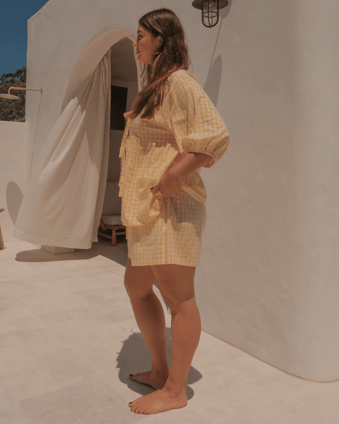 FINAL SALE | Florence top | Lemon Gingham