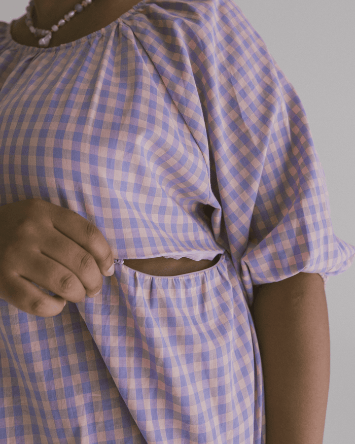 FINAL SALE | Florence top | Pink & Purple Gingham
