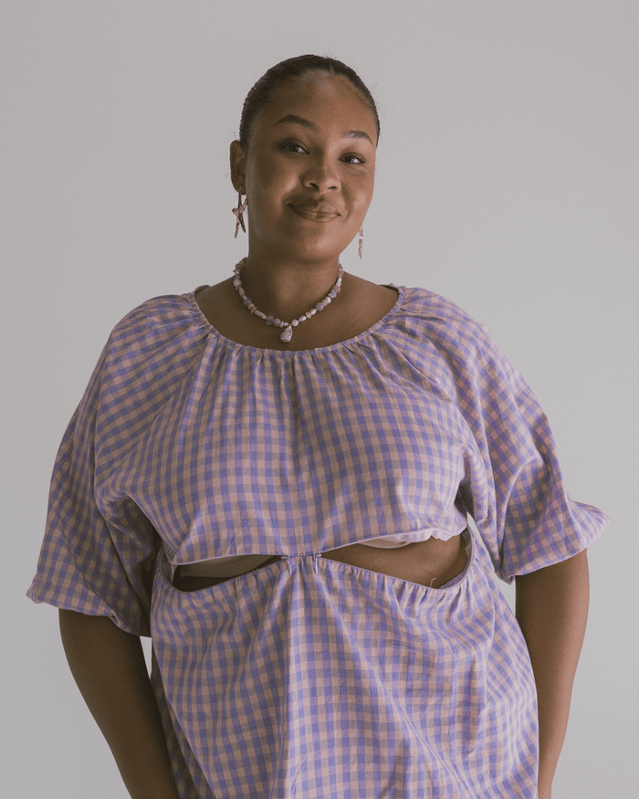 FINAL SALE | Florence top | Pink & Purple Gingham