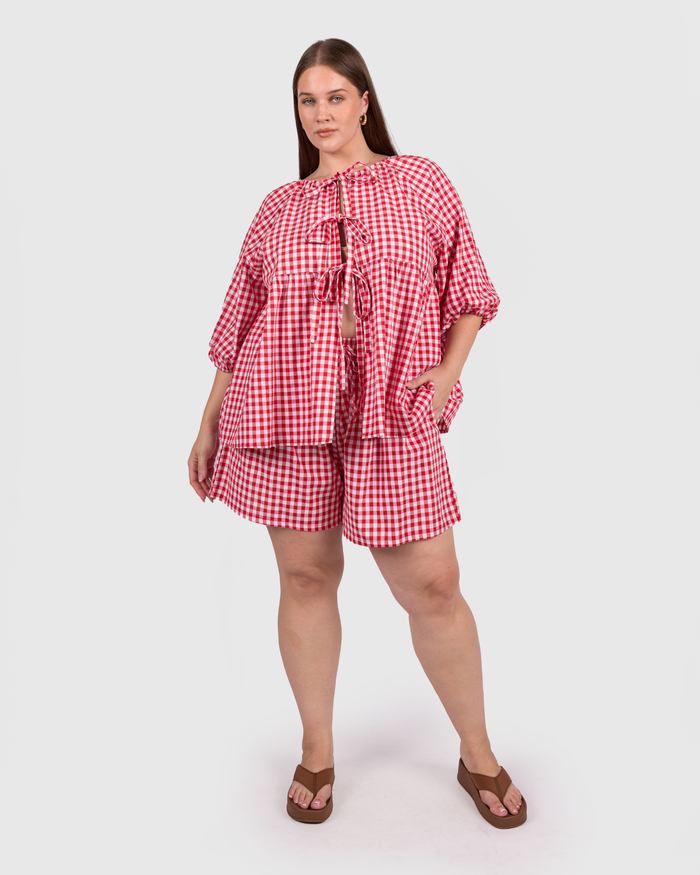 FINAL SALE | Florence Top | Red Gingham