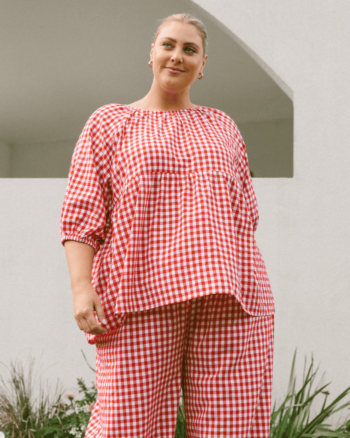FINAL SALE | Florence Top | Red Gingham