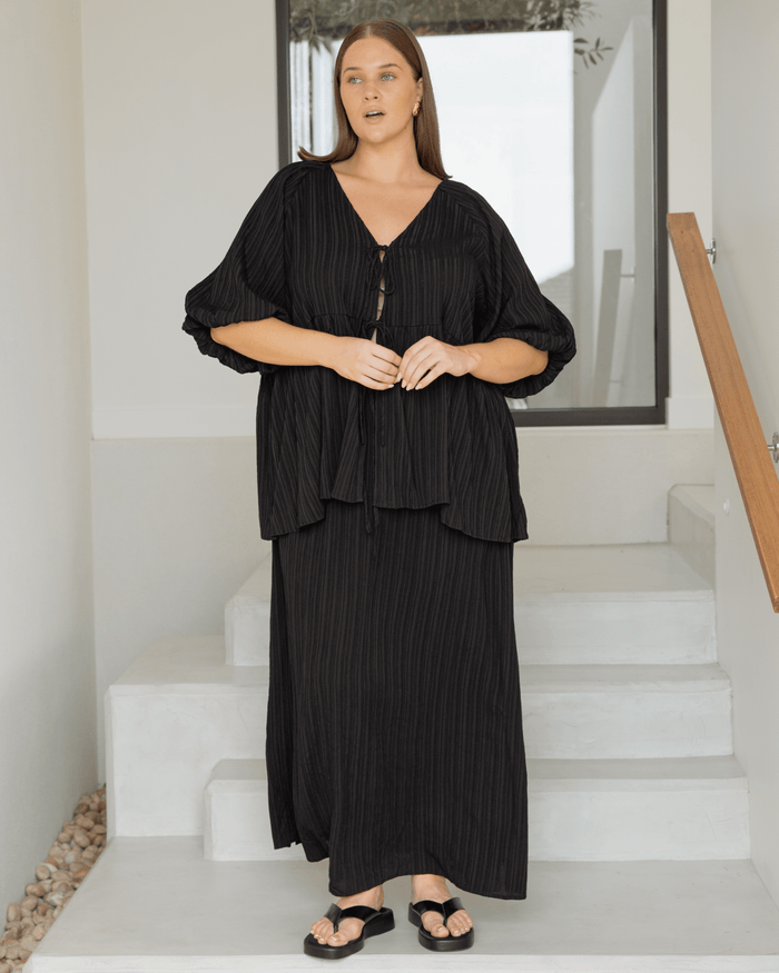 FINAL SALE | Frankie Top | Black Crepe