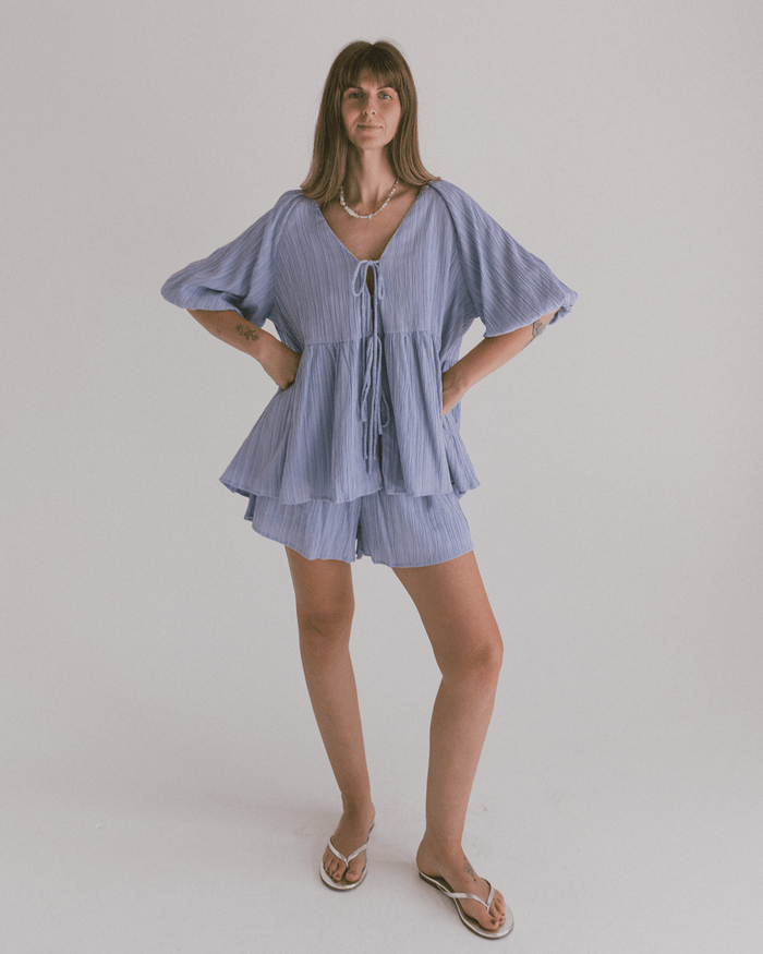 FINAL SALE | Frankie Top | Purple Crepe
