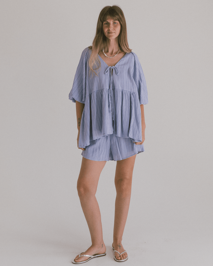 FINAL SALE | Frankie Top | Purple Crepe