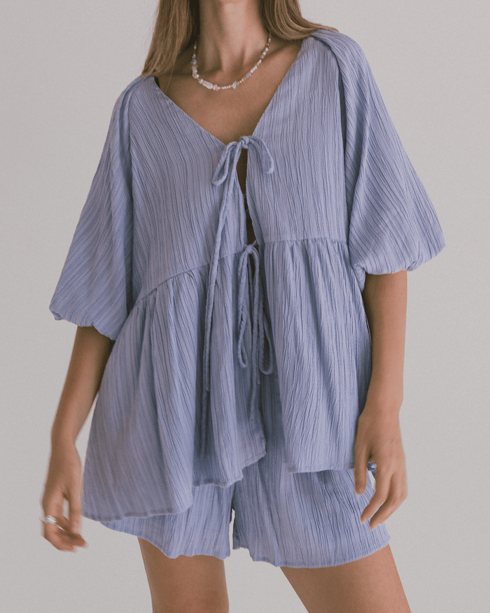 FINAL SALE | Frankie Top | Purple Crepe