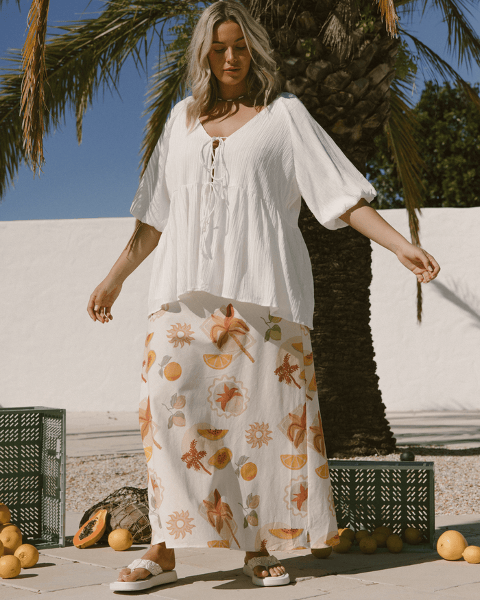 FINAL SALE | Frankie Top | White Crepe