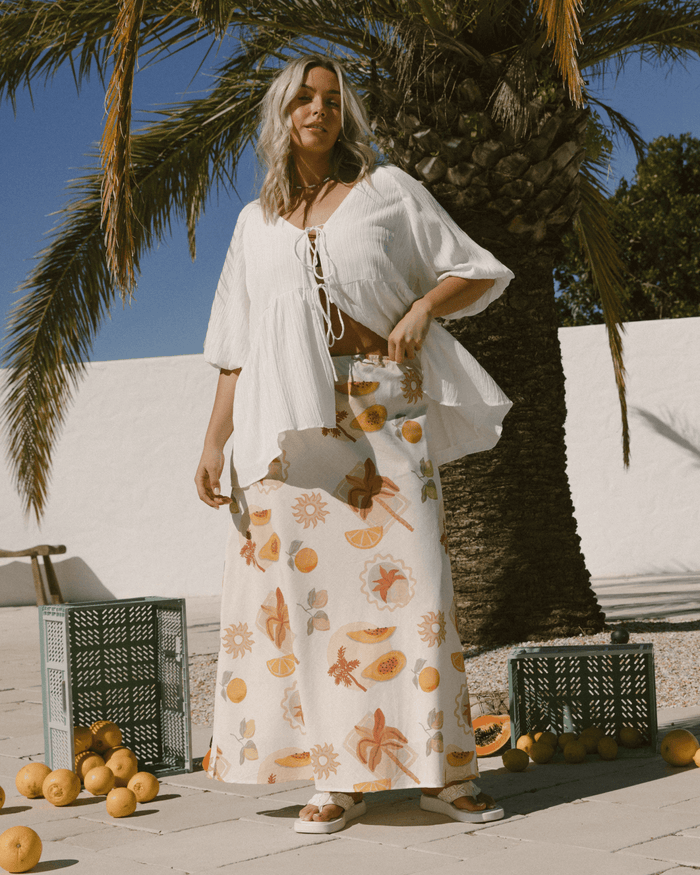 FINAL SALE | Frankie Top | White Crepe