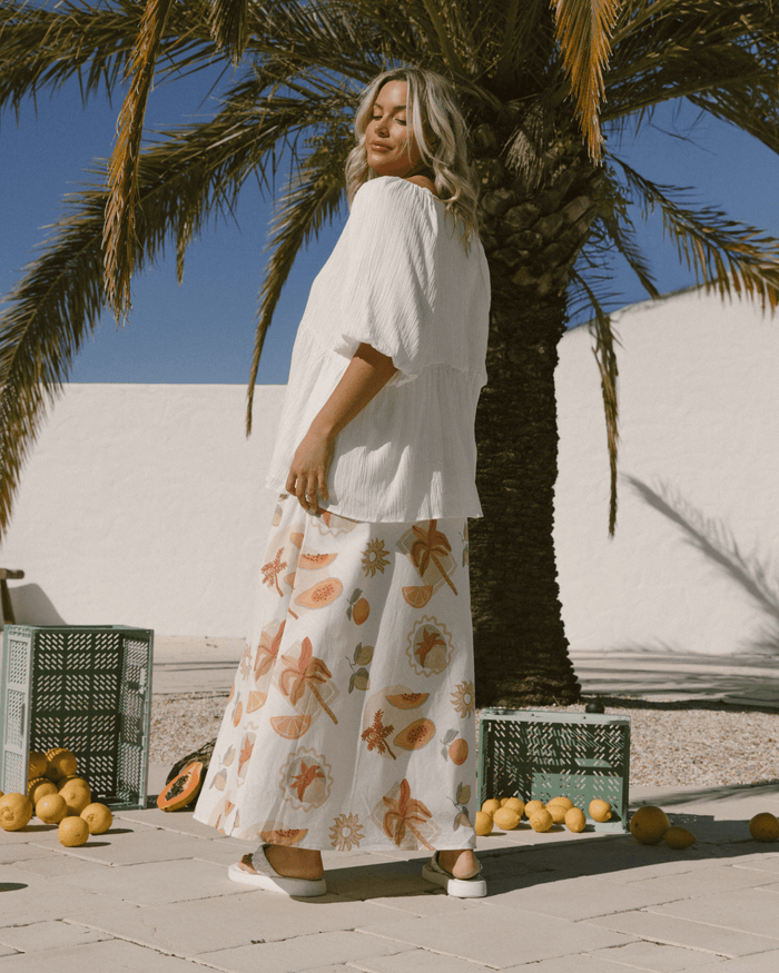 FINAL SALE | Frankie Top | White Crepe