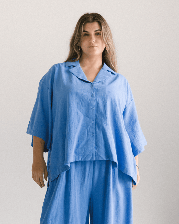 FINAL SALE | Lacey Shirt | Cobalt Blue